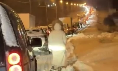 Снежный коллапс парализовал движение по М-8 в районе Переславля-Залесского