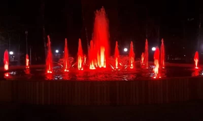 В Юбилейном парке Ярославля состоялся пробный запуск фонтана