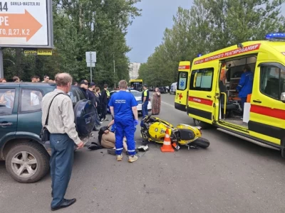 ДТП в Дзержинском районе: Мотоциклист госпитализирован