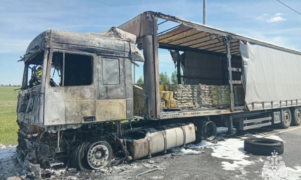 Под Ярославлем на трассе горел грузовик &ndash; подробности рассказали в МЧС