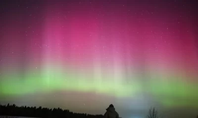 Магнитная буря подарила ярославцам удивительное по красоте северное сияние