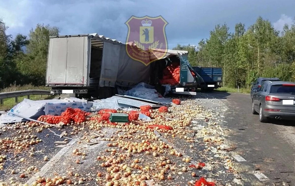 В Ярославской области случилось «луковое» ДТП В Ярославской области случилось «луковое» ДТП