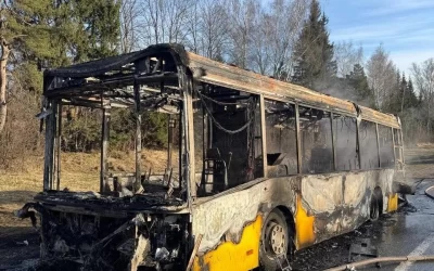 В региональном МЧС назвали причину, по которой сгорел рейсовый &laquo;Яавтобус&raquo;