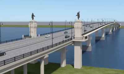 Медведи на постаментах в виде Знаменской башни украсят мост через Волгу в Ярославле