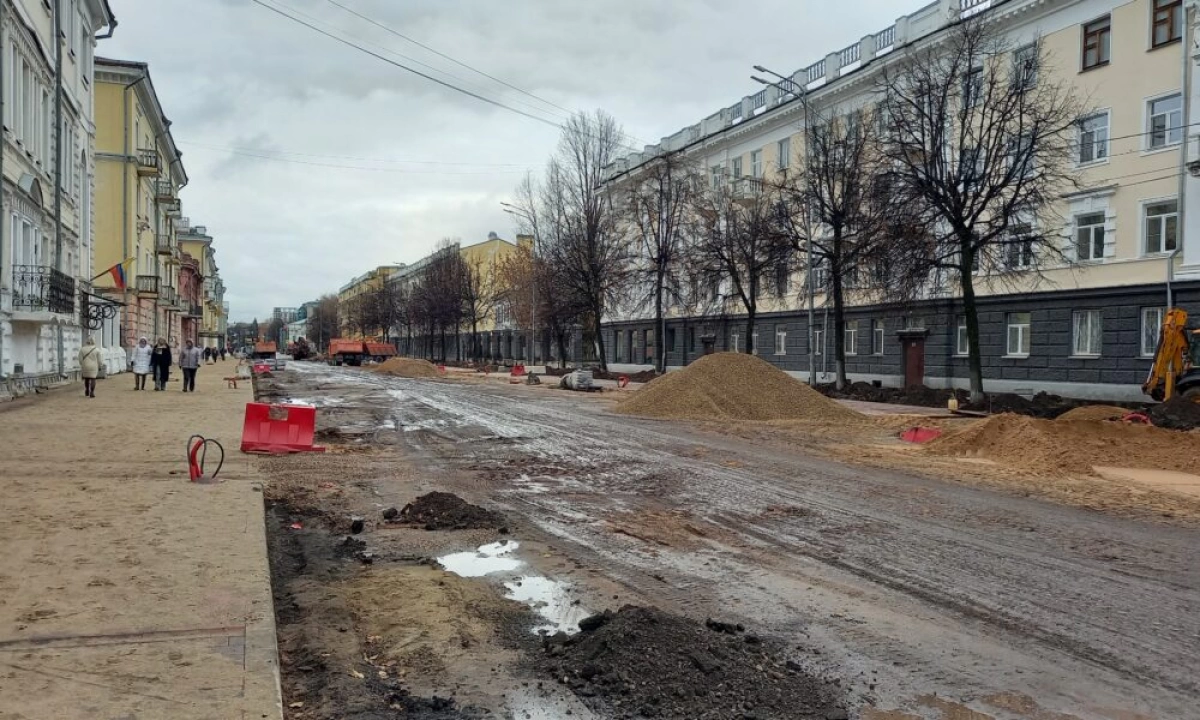 В Ярославле ремонт Советской улицы продлят из-за брусчатки &nbsp;